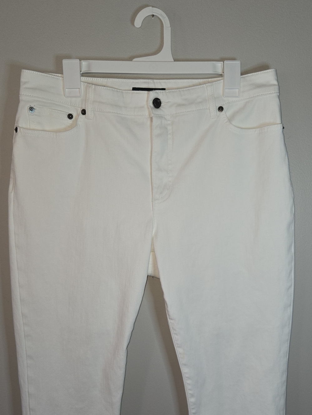 Lauren Ralph Lauren Size 14 Petite Premium Straight White Classic Denim Jeans